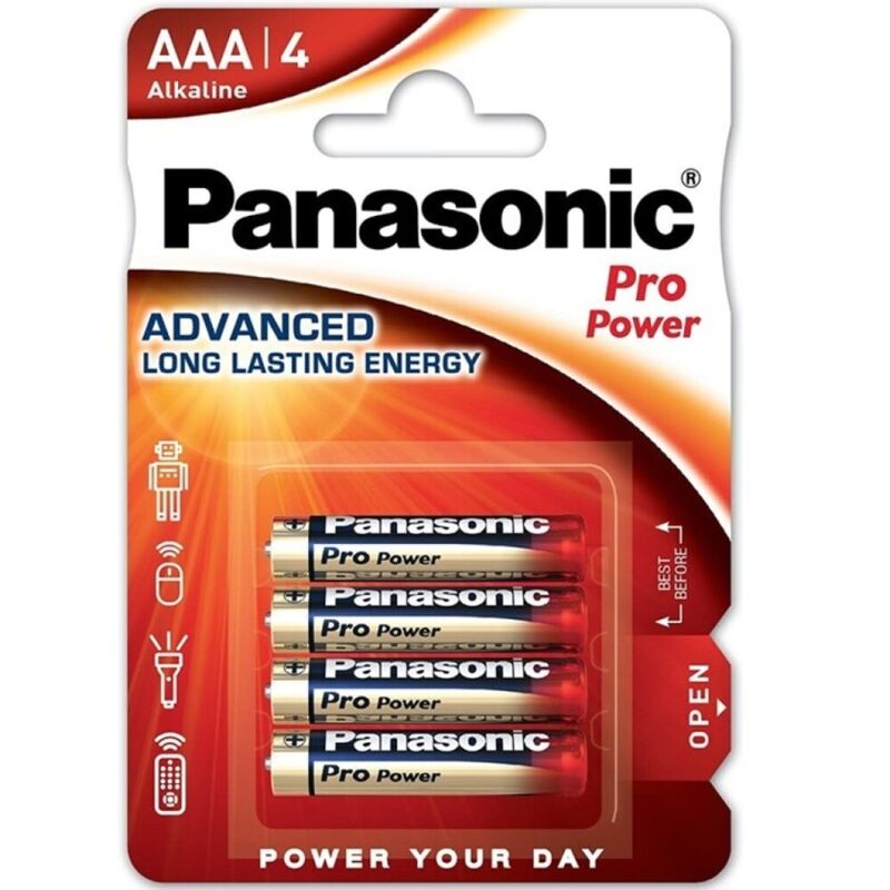 Piles alcalines AAA LR03 Pro Power blister x4 - Panasonic - PANASONIC