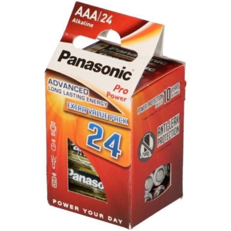Pack de 24 piles alcalines AAA LR03 Pro Power - Panasonic - PANASONIC