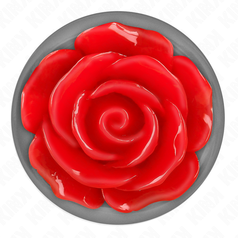 Plug anal métallique rose rouge taille L - Kink - KINK PLEASURE PLUGS