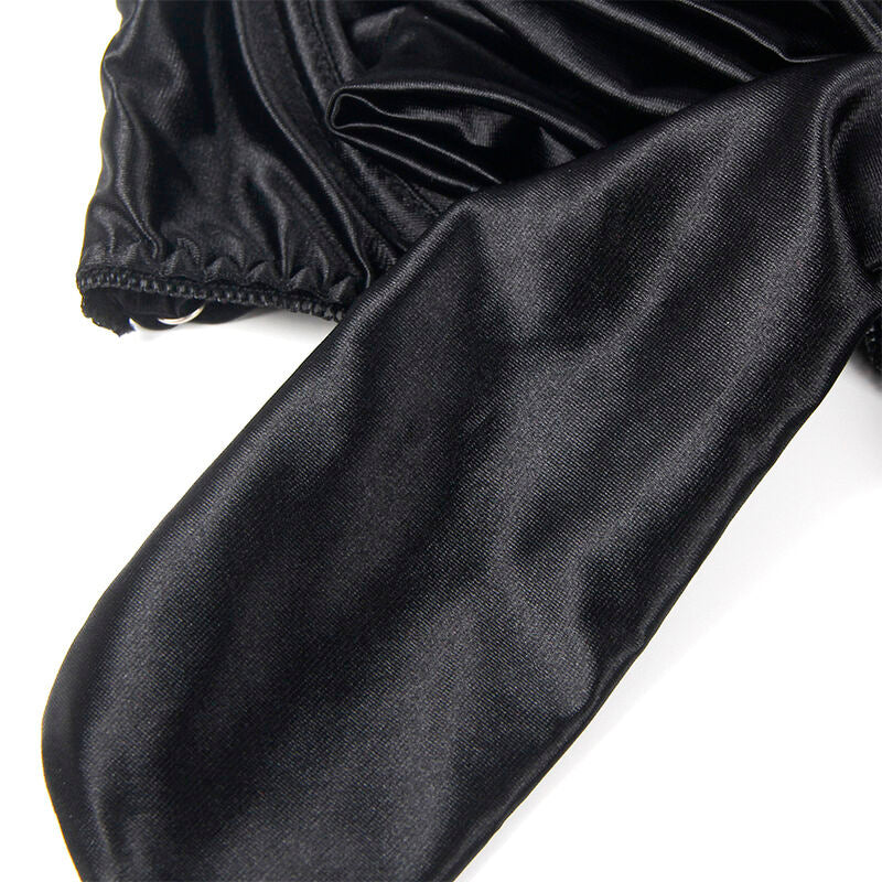 Ensemble lingerie nœud noir bonnets ouverts L/XL - Subblime
