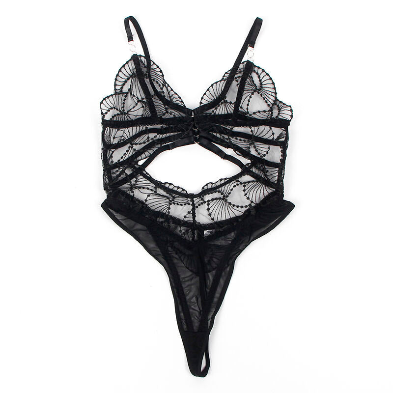 Body transparent dentelle creuse noir S/M - Subblime - SUBBLIME BODIES