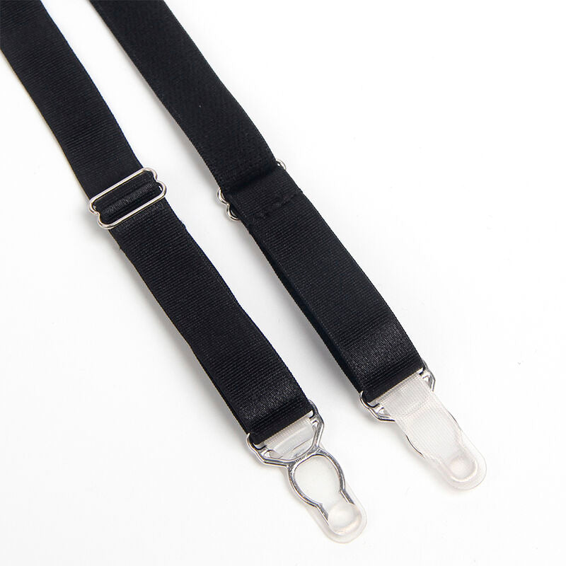 Ensemble lingerie bondage avec porte-jarretelles noir L/XL - Subblime - SUBBLIME SETS