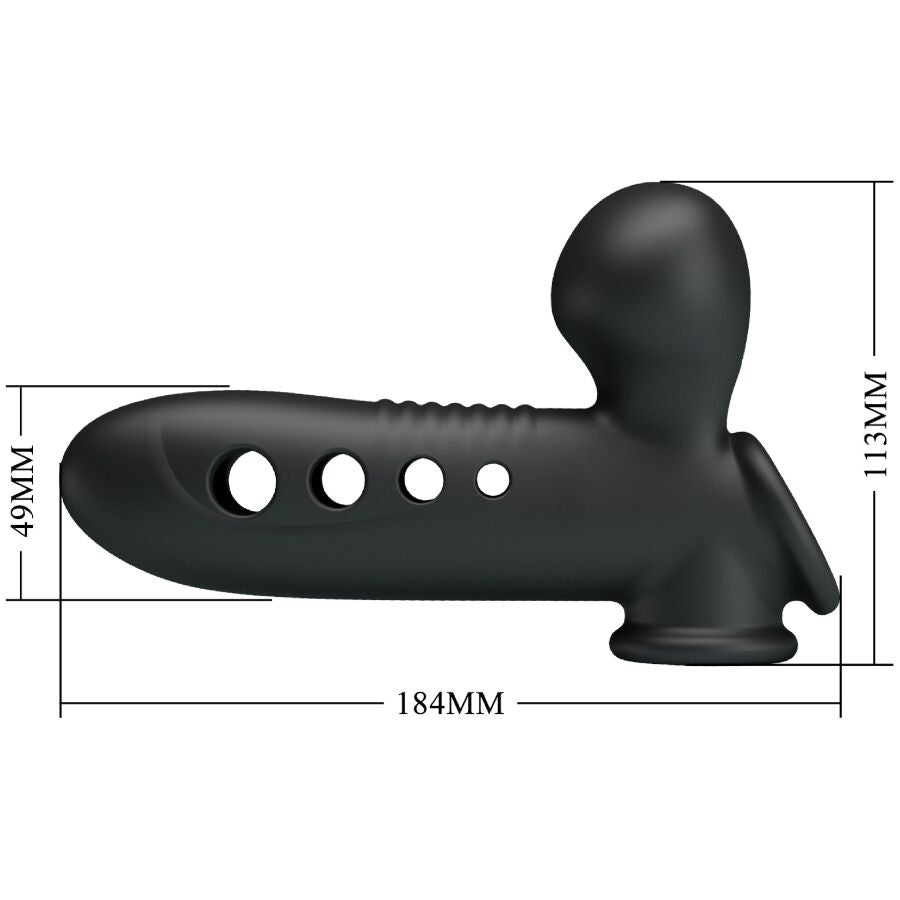 Gaine Pénis Gonflable Pretty Love Anneau Testiculaire Noir