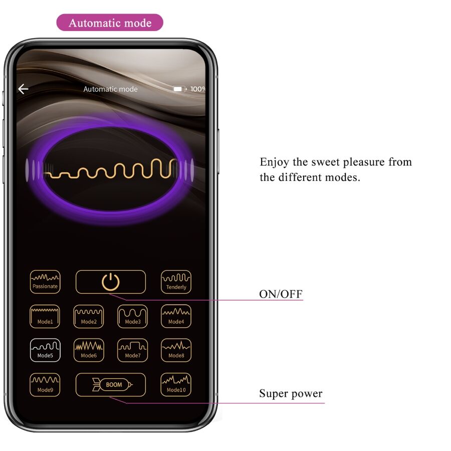 Vibromasseur Connecté Leviathan Violet - Pretty Love