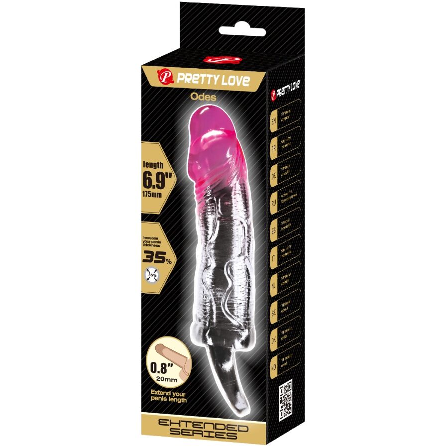 Gaine Pénis Extensible Pretty Love Rose Transparente - Pretty Love