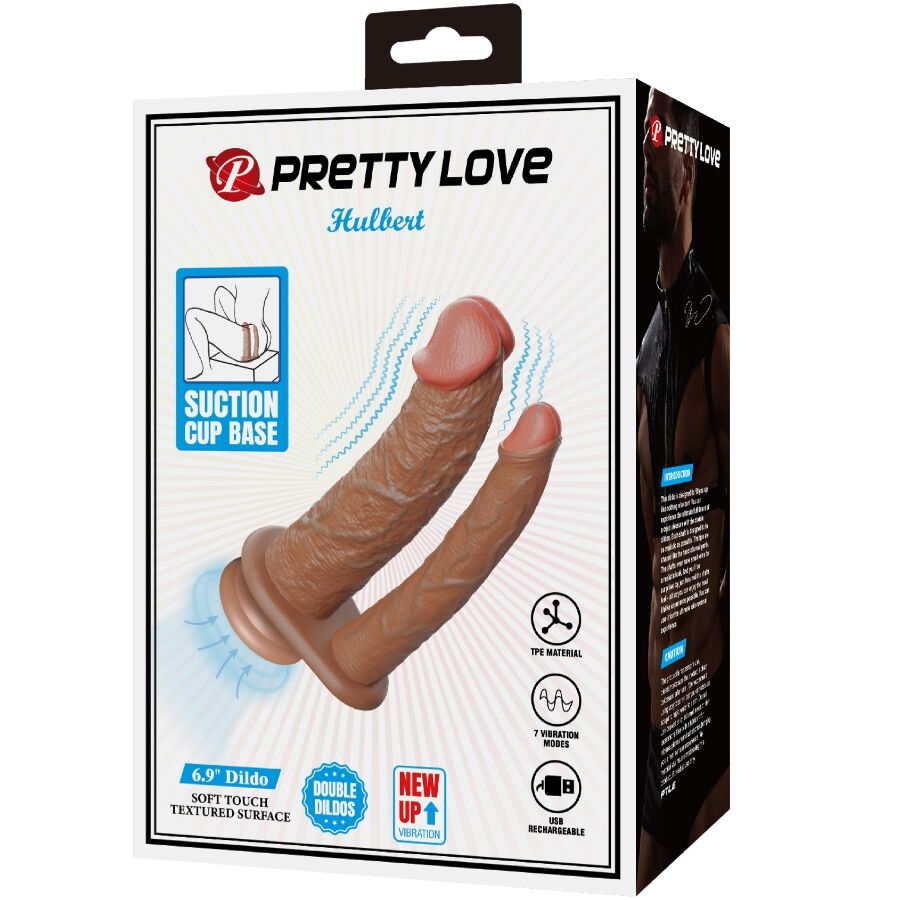 Double Gode Vibrant Hulbert Réaliste Mulato - Pretty Love