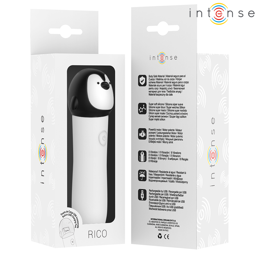 Stimulateur Rico Bullet Vibrant Pingouin Blanc - Intense