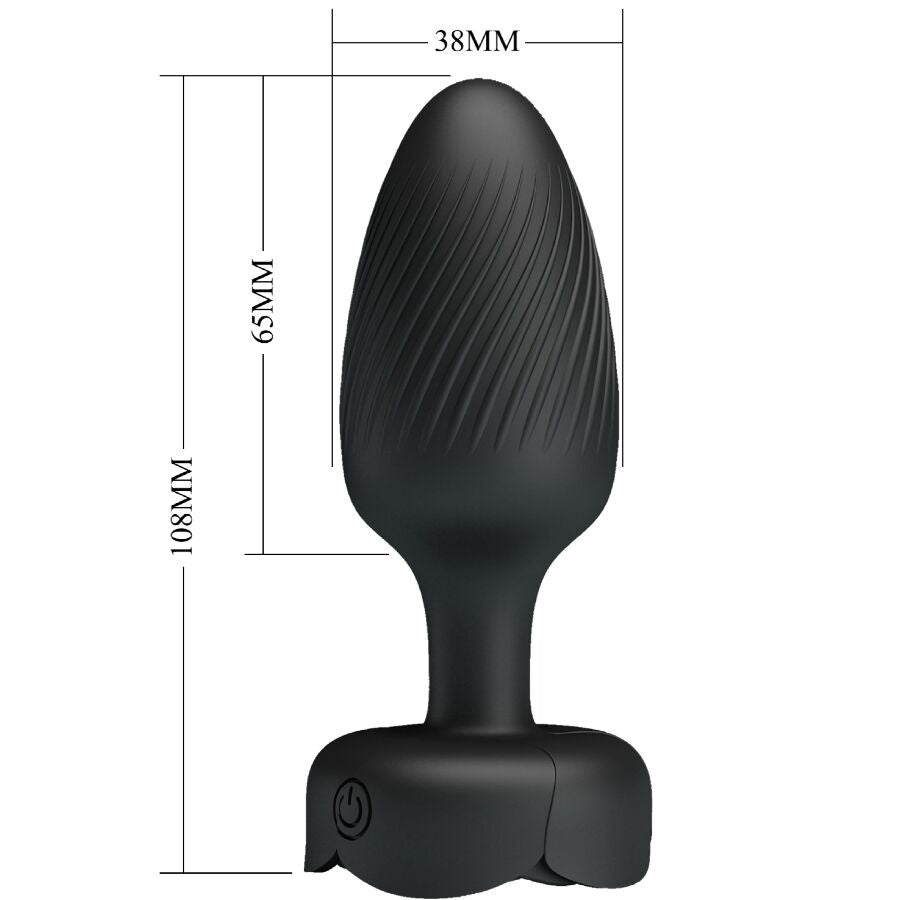 Plug Anal Vibrant LED Varian Noir 10,8 cm - Pretty Love