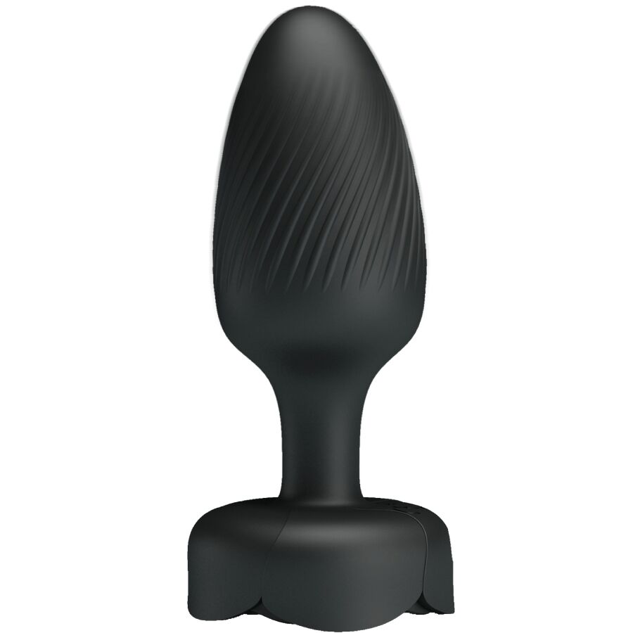Plug Anal Vibrant Lumineux Olman LED Noir - Pretty Love