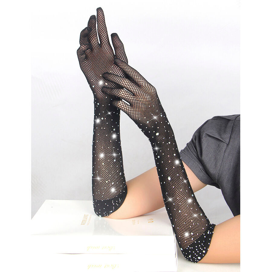 Gants Shine Transparents Noirs S/M - Subblime - SUBBLIME ACCESORIES