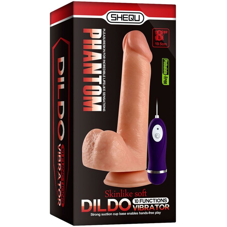 Gode Vibrant Télécommandé Phantom 20cm - SHEQU