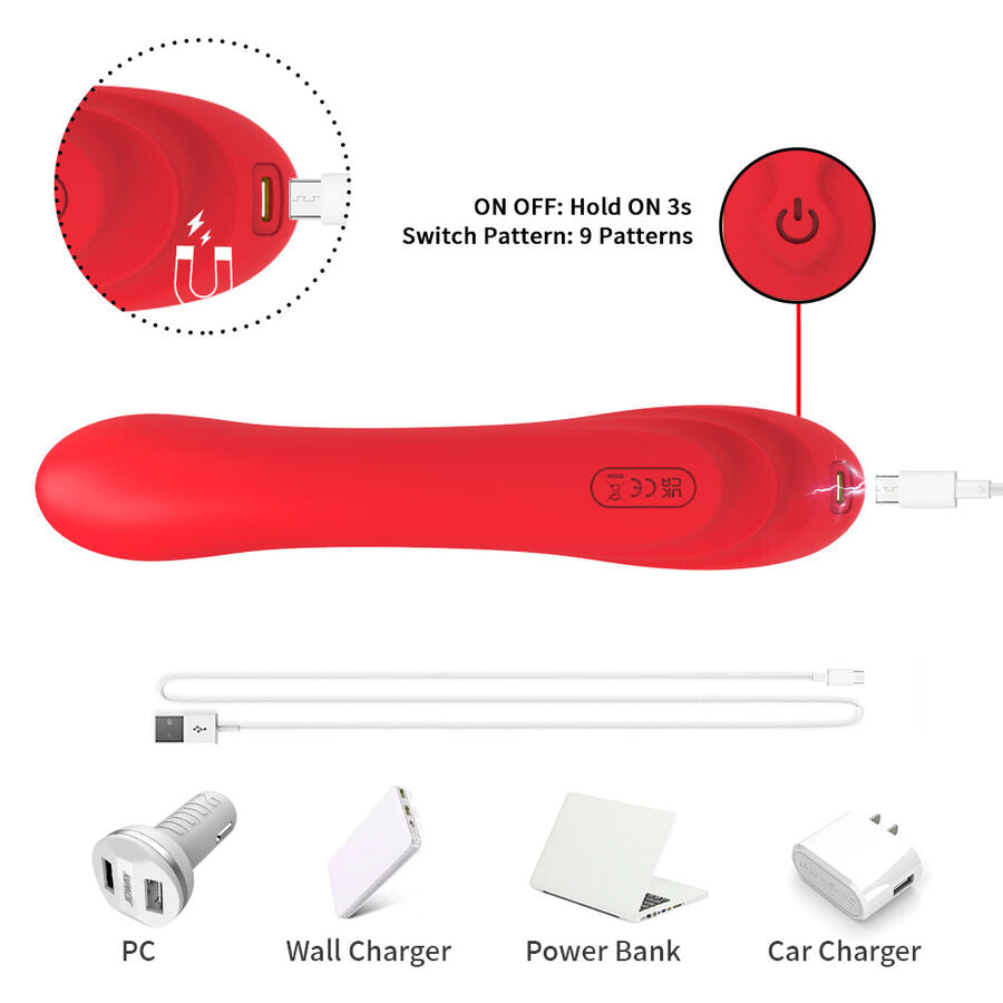 Vibrateur à Langue Oscillante Armony Rouge - Armony