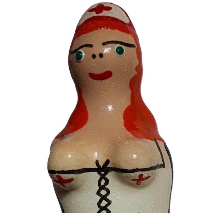 Préservatif Fantaisie Infirmière Rousse Peint Main - Condomerie - CONDOMERIE