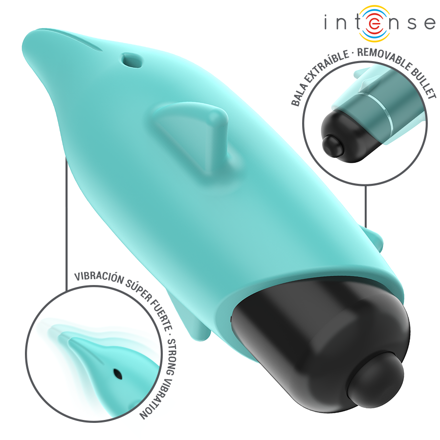 Stimulateur Clitoridien Intense Echo Dauphin Bleu - Intense