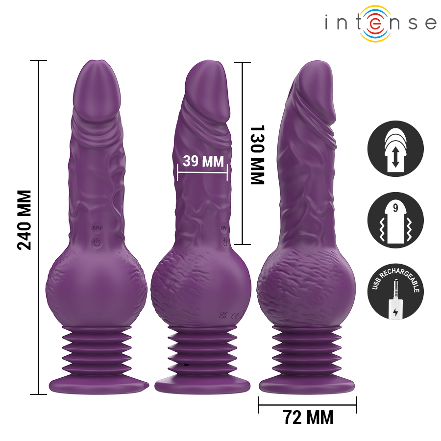 Vibromasseur Rabbit Tatum Violet 24cm - Intense
