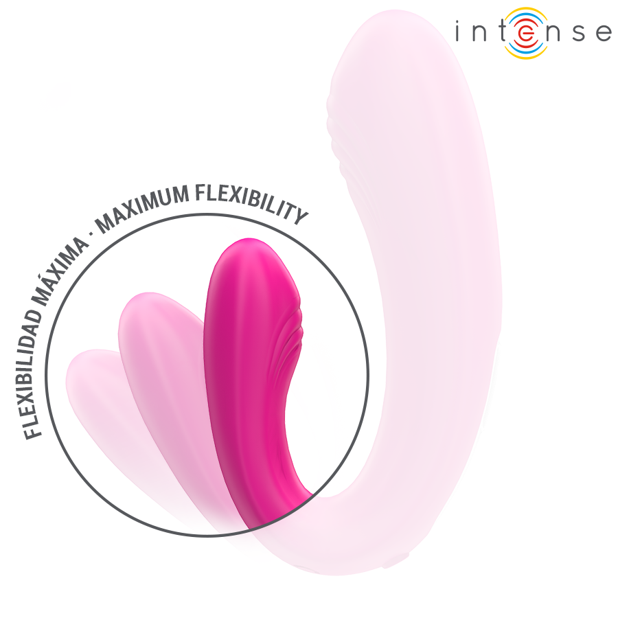 Stimulateur Double Janet en U Télécommandé Rose - Intense
