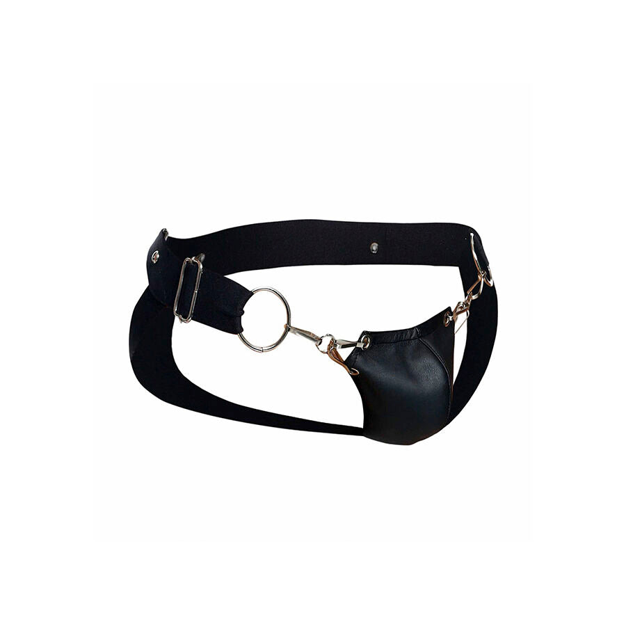 Jockstrap Cuir Snap Dngeon Noir - MaleBasics - MOB