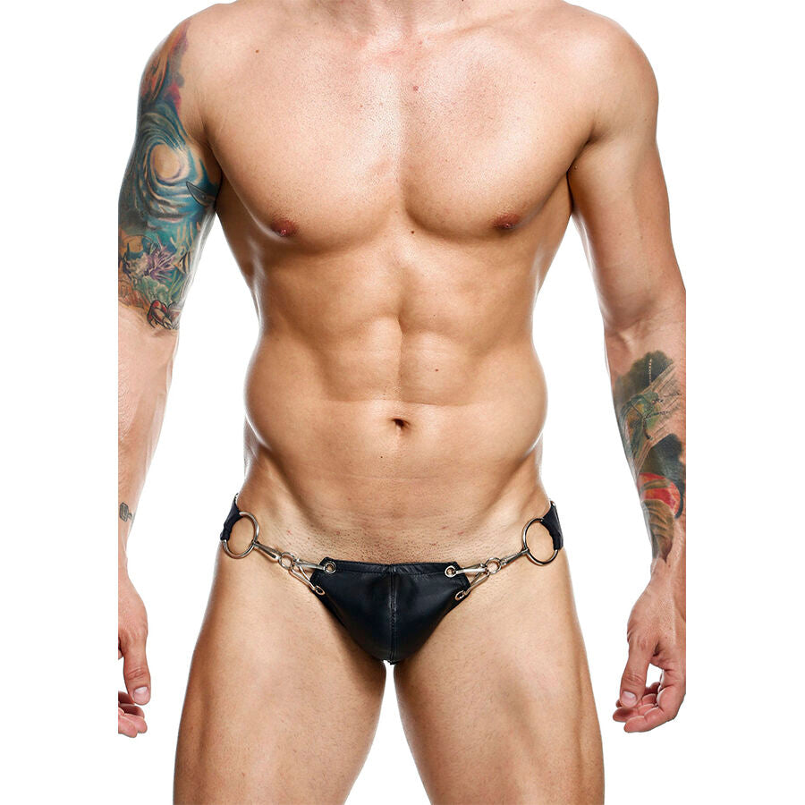 Jockstrap Cuir Snap Dngeon Noir - MaleBasics - MOB