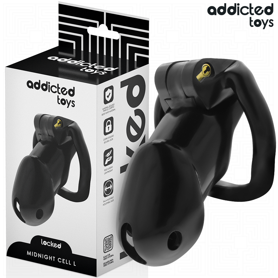 Cage de Chasteté Midnight Cell Taille L - Addicted Toys