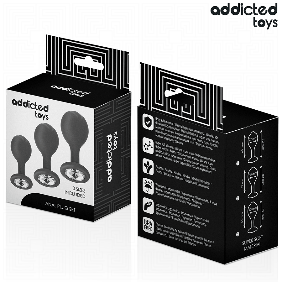 Kit Plugs Anaux Débutant 3 Tailles - Addicted Toys