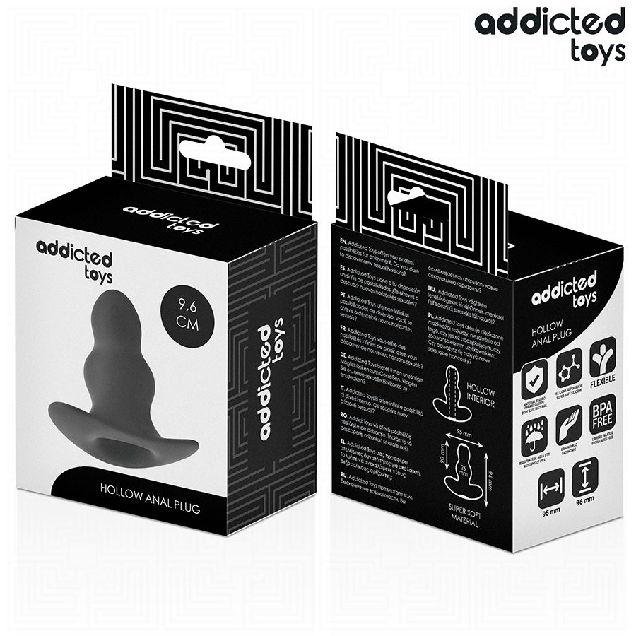 Plug Anal Creux Addicted Toys Taille M 9,6 cm - Addicted Toys
