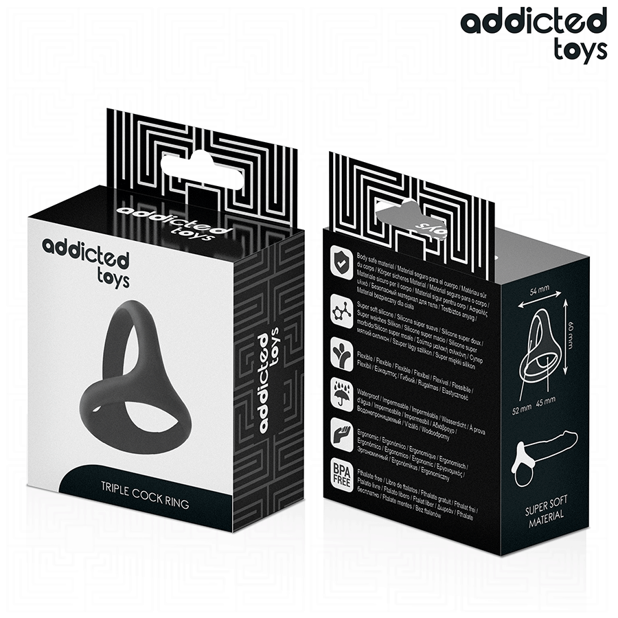 Anneau Pénien Triple Épaisseur - Addicted Toys