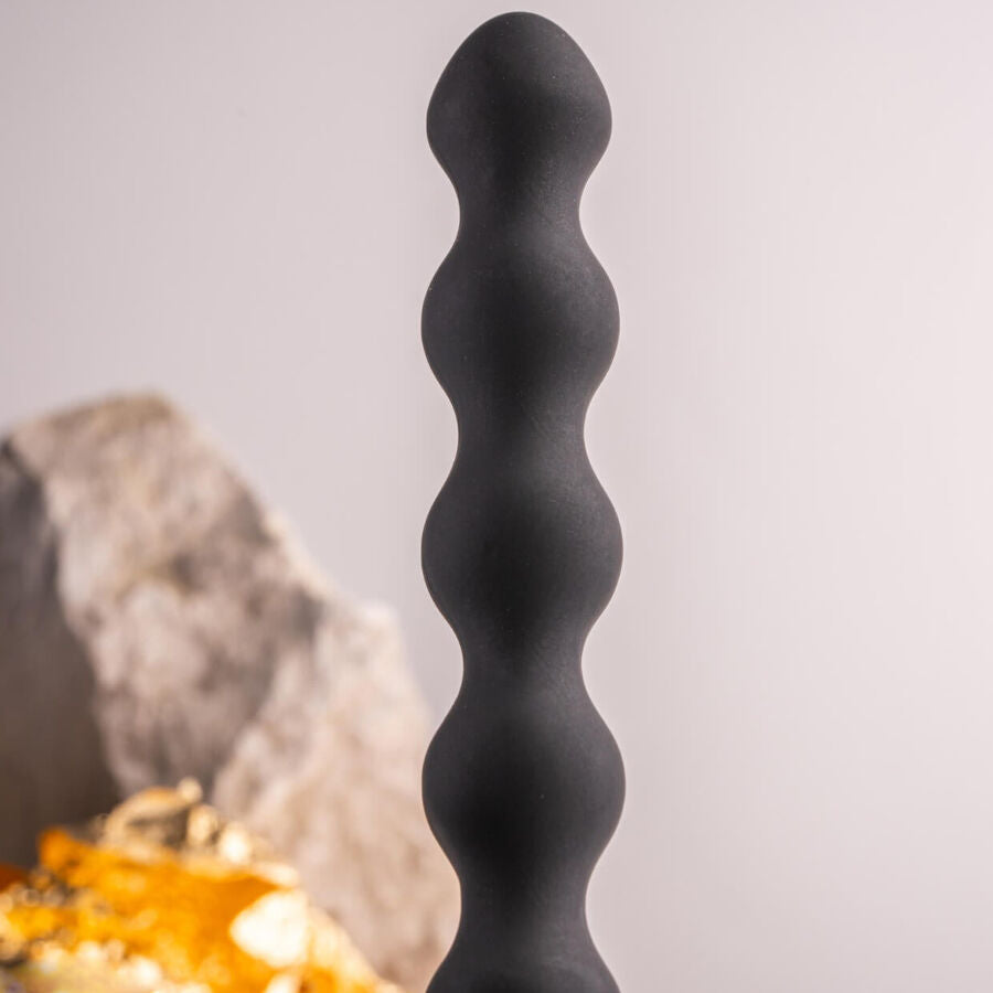 Plug Anal Vibrant Petite Sensations Pearls Noir - Rocks-Off