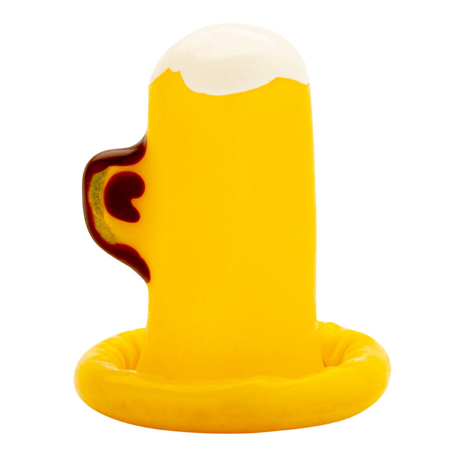 Préservatif Fantaisie Peint Main Verre de Bière - Condomerie - CONDOMERIE