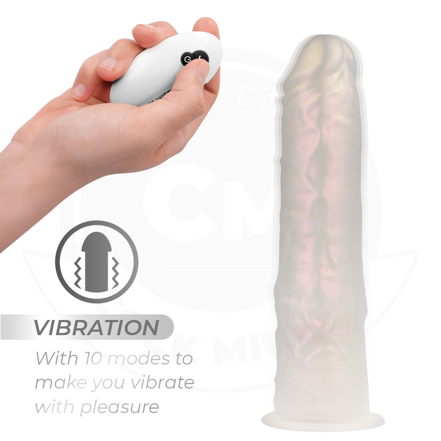Gode Vibrant Cock Miller Lumineux Blanc 20,5cm - Cock Miller