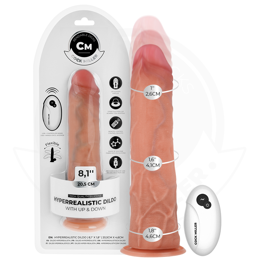 Gode Réaliste Cock Miller Poussée Automatique 20,5cm