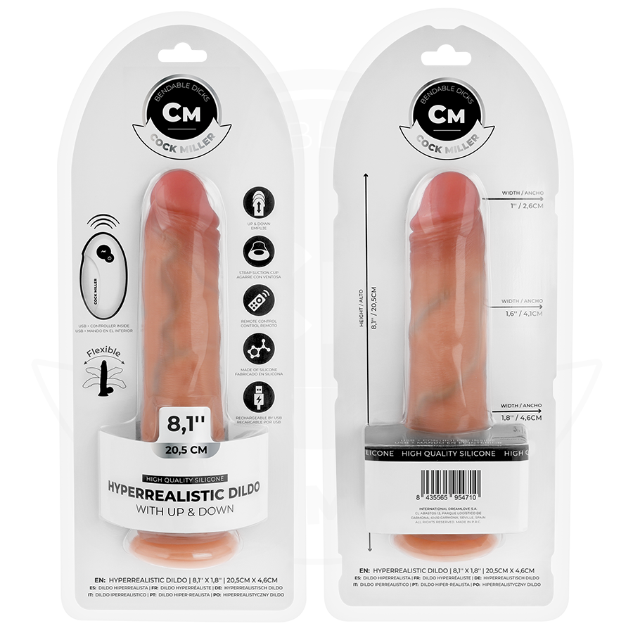Gode Réaliste Cock Miller Poussée Automatique 20,5cm