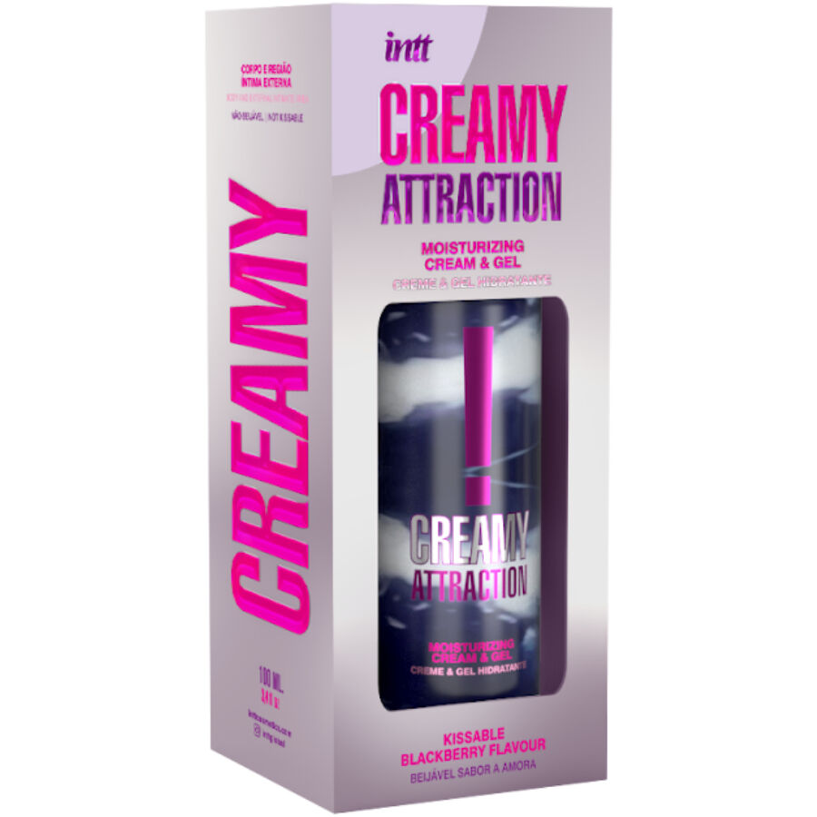 Crème Massage Sensuel Corps Saveur Mûre 100ml - Intt