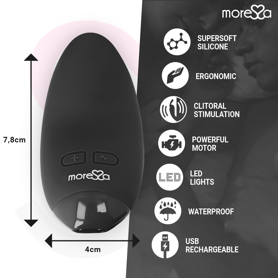 Vibromasseur Blossom Noir - Moressa - MORESSA