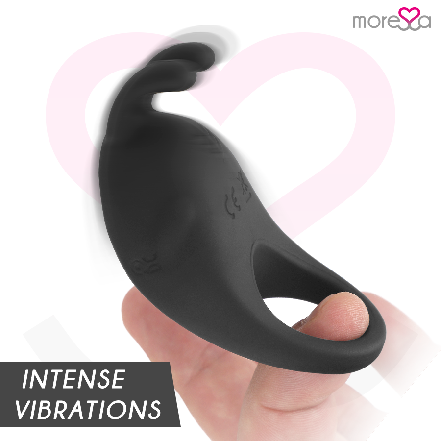 Anneau vibrant Brad premium en silicone rechargeable noir - Moressa - MORESSA