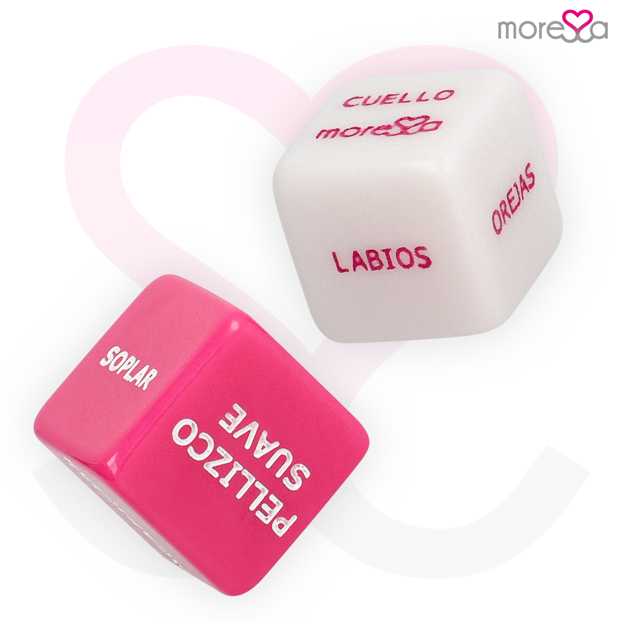 Jeu de dés érotiques Moressa rose et blanc - Moressa - MORESSA