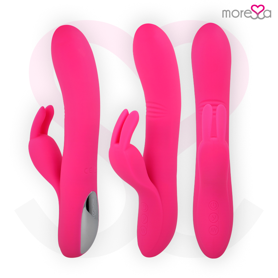 Vibromasseur rabbit rechargeable Ethan en silicone - Moressa - MORESSA
