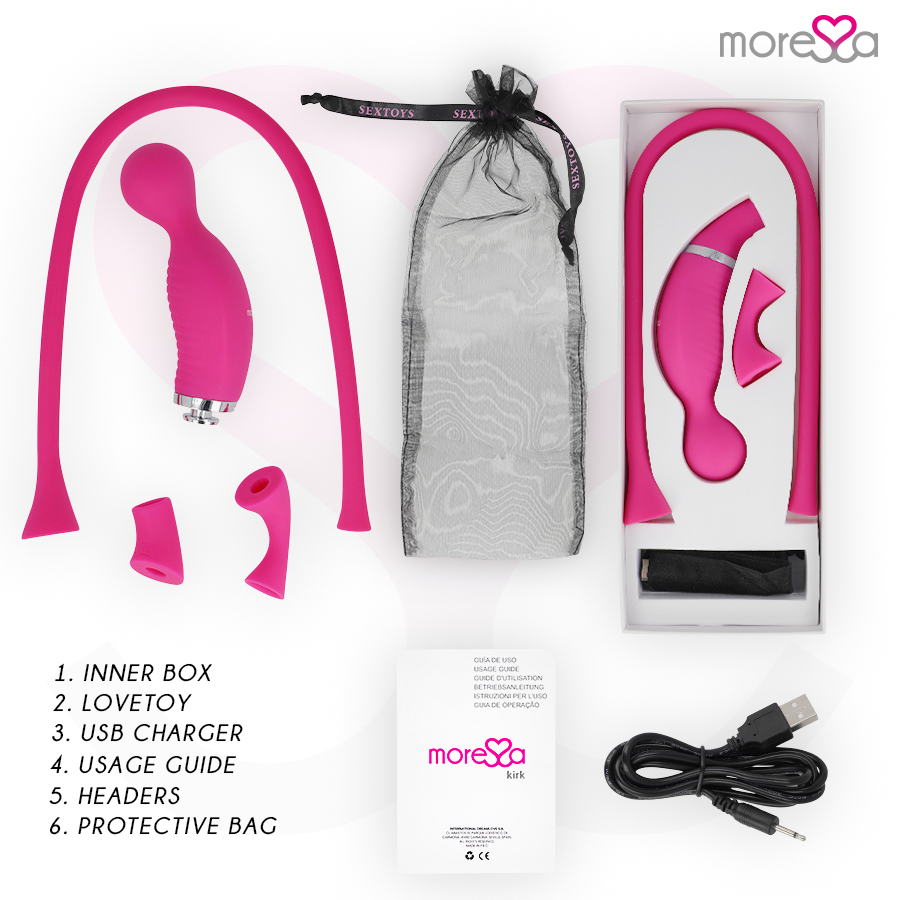 Vibromasseur rechargeable Kirk en silicone premium - Moressa - MORESSA