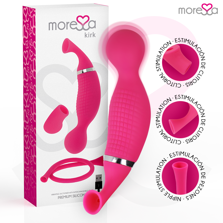 Vibromasseur rechargeable Kirk en silicone premium - Moressa - MORESSA