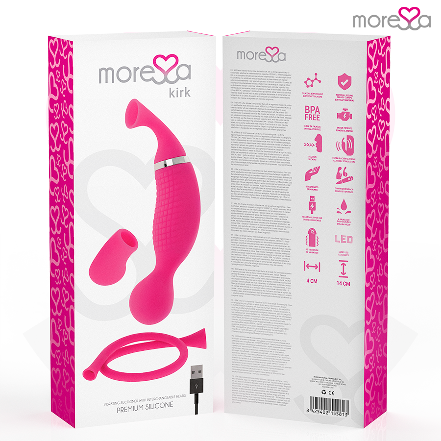 Vibromasseur rechargeable Kirk en silicone premium - Moressa - MORESSA