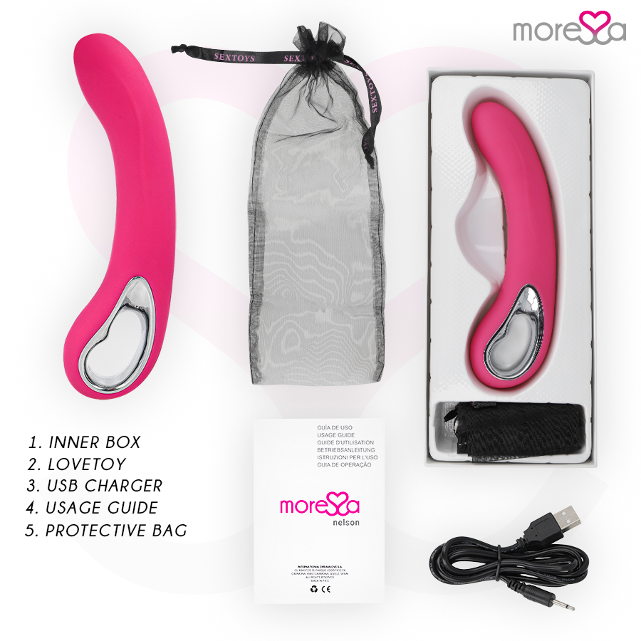 Vibromasseur rechargeable Nelson en silicone premium - Moressa - MORESSA