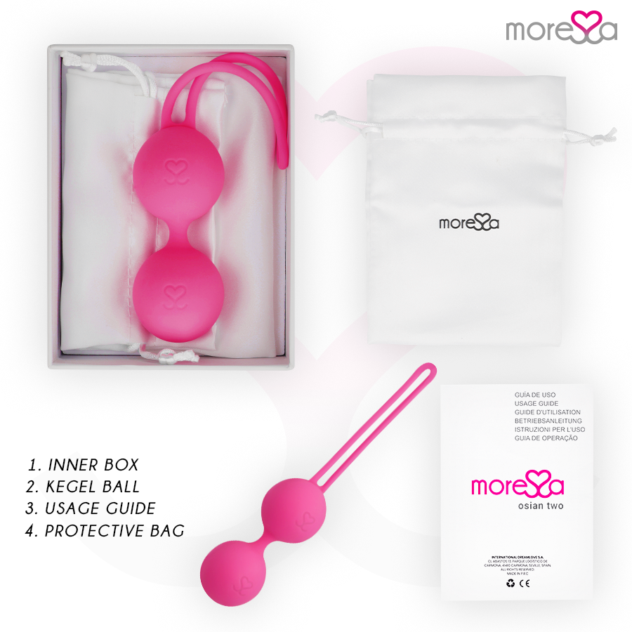 Moressa – Balle de Kegel 101 g pour le renforcement du périnée - Rose