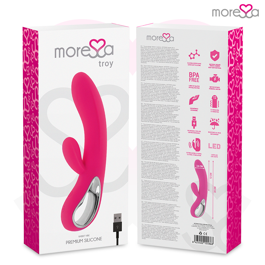 Vibromasseur Rabbit Troy Double Stimulation - Moressa - MORESSA