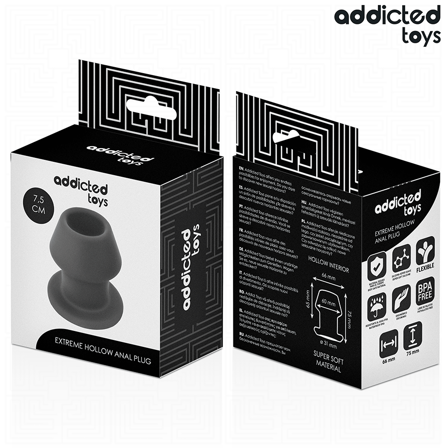 Plug Anal Creux Extrême Taille S 7,5cm - Addicted Toys
