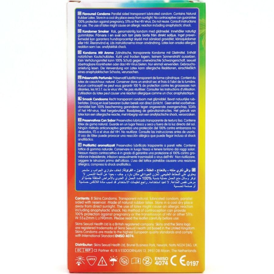 Préservatifs Multi-Saveurs Pack Premium x8 - Skins - SKINS