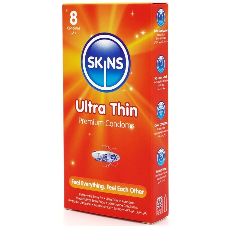 Préservatifs Ultra Fins Pack de 8 Premium - Skins - SKINS