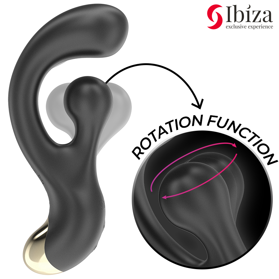 Stimulateur Double Ibiza Vibrant et Rotatif - Ibiza