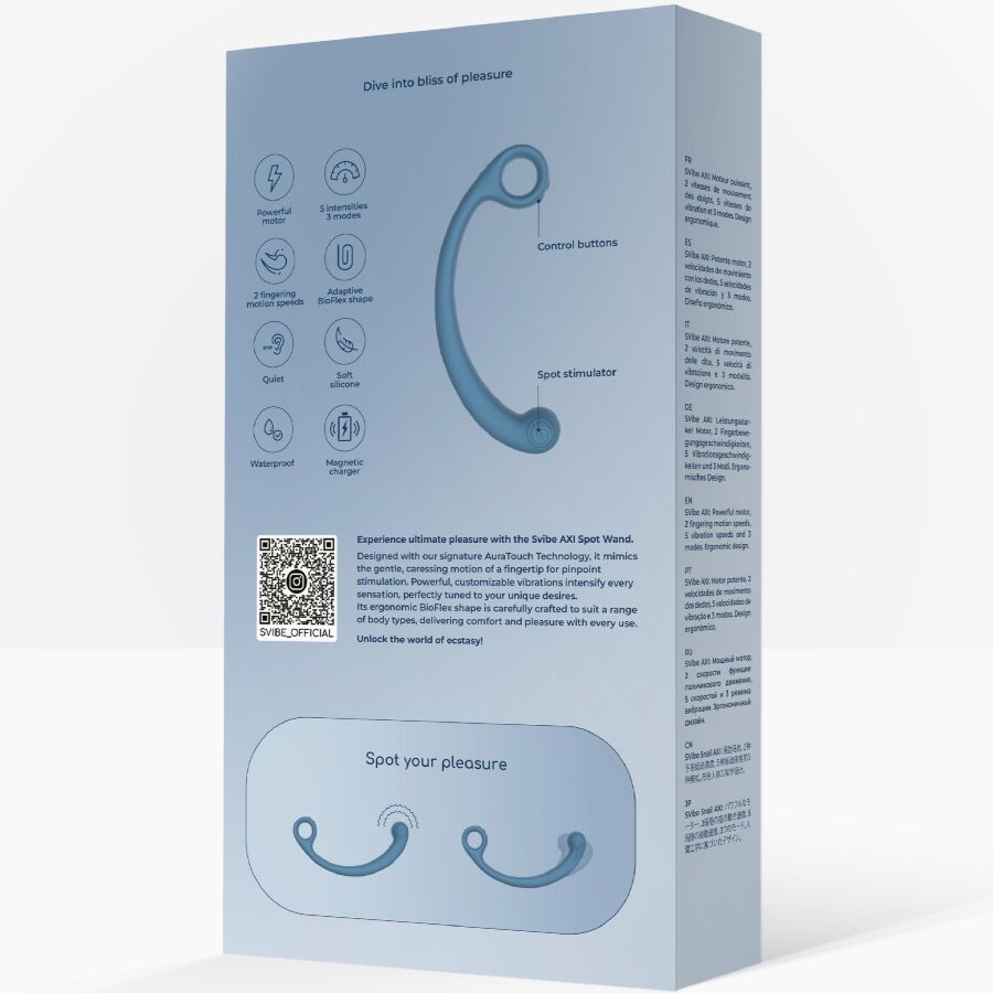 Baguette Massage Vibrante Snail Vibe AXI Bleu - Snail Vibe