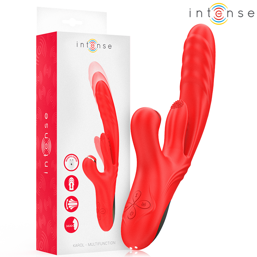 Vibromasseur Karol Multifonction Rouge - Intense
