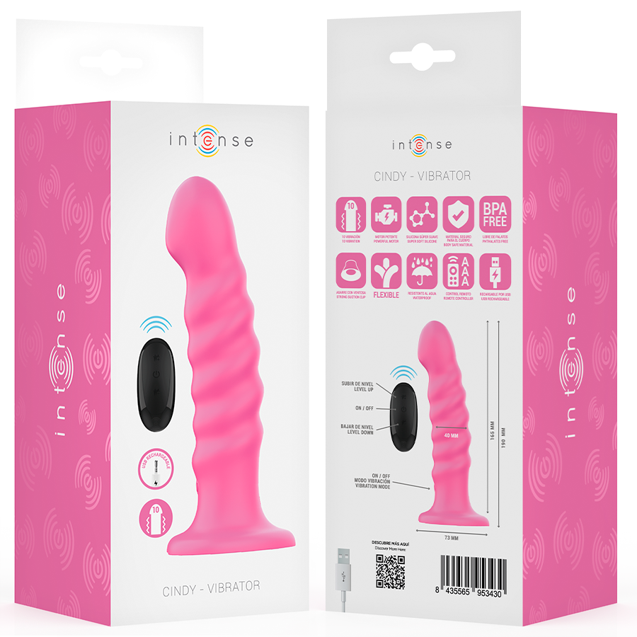 Vibrateur Cindy Spirale Rose Taille L - Intense