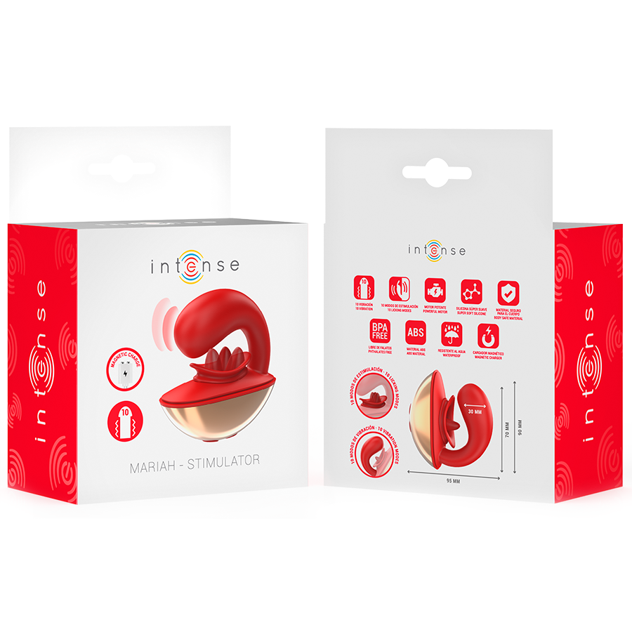 Stimulateur Double Mariah Forme U Rouge - Intense
